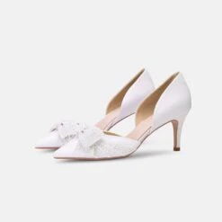 Perfect Bridal Adele Shoes – Ivory Satin / Pearl -Bridal Supply Store Adele Pair 1 scaled 1