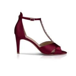 Perfect Bridal Ali Shoe – Berry Satin