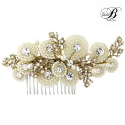 Amelia Luxe Pearl Hair Comb – Gold
