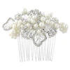 Angeline Leaf Pearl Wedding Comb