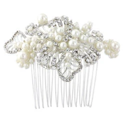 Angeline Leaf Pearl Wedding Comb