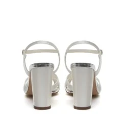 Rainbow Club Blake Ivory Satin Sandal -Bridal Supply Store Blake Ivory Satin Back scaled 1