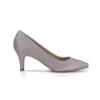 Perfect Bridal Calypso Shoes – Crystal Encrusted Taupe Satin -Bridal Supply Store Calypso Taupe scaled 1