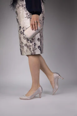 Perfect Bridal Calypso Shoes – Crystal Encrusted Taupe Satin -Bridal Supply Store Calypson Taupe1U8A0554 Edit