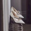 Rainbow Club Crystal Shoe – Ivory Satin -Bridal Supply Store Crystal 3 scaled 1