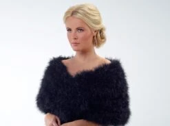 Poirier Debonair Marabou Feather Bridal Stole