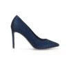 Perfect Bridal Electra Shoes – Crystal Encrusted Navy Satin -Bridal Supply Store Electra Navy scaled 1