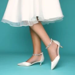 Perfect Bridal Eliza Shoes – Ivory Satin -Bridal Supply Store Eliza 292A9555 scaled 1