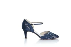 Perfect Bridal Gwen Shoes – Navy Satin / Lace