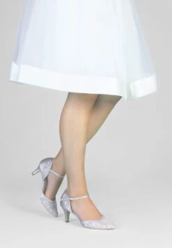 Perfect Bridal Gwen Shoes – Taupe Satin / Lace -Bridal Supply Store Gwen Taupe 292A2297 scaled 1