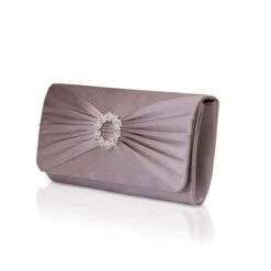 Perfect Bridal Harlow Bridal Bag – Taupe Satin