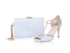 Perfect Bridal Anise Bag – Pearl Grey Ultra Suede