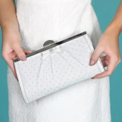 Perfect Bridal Willlow Bag – Satin/Spot Mesh -Bridal Supply Store IMG 1912