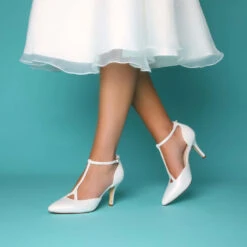 Perfect Bridal Jaime Shoe – Ivory Pearlised Leather -Bridal Supply Store IMG 1953