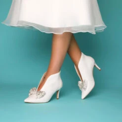 Perfect Bridal Zara Boots – Ivory Leather -Bridal Supply Store IMG 1969