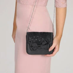 Perfect Bridal Pepper Bridal Bag – Black Satin/Lace -Bridal Supply Store IMG 2098