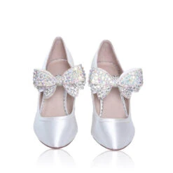 Perfect Bridal Zinnia Shoe Trim – Silver Sparkle -Bridal Supply Store IMG 2144