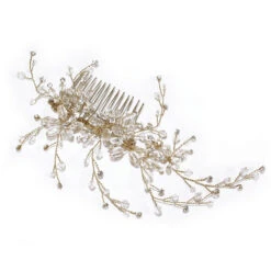 Ivory And Co Large Gold Crystal Comb