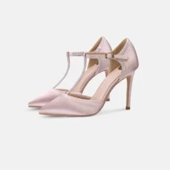 Perfect Bridal Jessica Shoe – Taupe Satin -Bridal Supply Store Jessica Taupe Pair 1 scaled 1