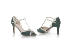 Perfect Bridal Joanna Ultrasuede Forest Green (Sage)/Gold -Bridal Supply Store Joanna Sage 292A0681 scaled 1