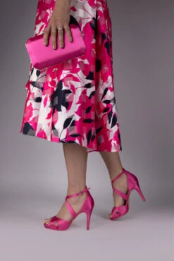 Perfect Bridal Kendall Shoe – Fuschia Satin -Bridal Supply Store Kendall Fucshia1U8A0296 Edit