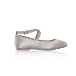 Perfect Bridal Kids – Lena Shoes – Silver Satin
