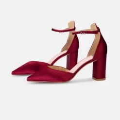 Perfect Bridal Liberty Shoes – Berry Satin -Bridal Supply Store Liberty Berry Pair 1 scaled 1