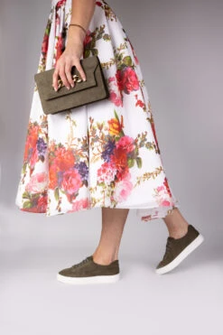 Perfect Bridal Madison Trainers – Olive Ultrasuede -Bridal Supply Store Maddison olive1U8A0411 Edit