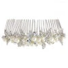 Maisie Leaf Pearl Veil Comb 2 Maisie Leaf Pearl Veil Comb -Bridal Supply Store Maisie pearl leaf wedding comb 1