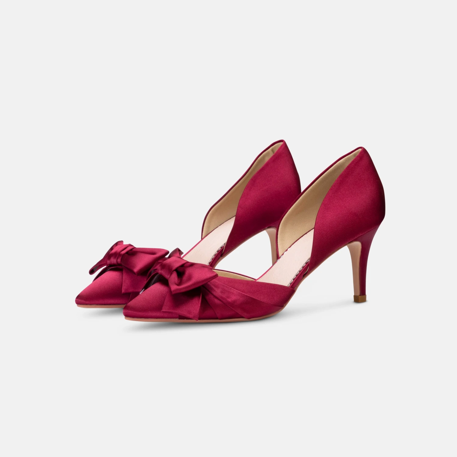 Perfect Bridal Margo Shoes – Berry Satin 4 Perfect Bridal Margo Shoes – Berry Satin - Image 2