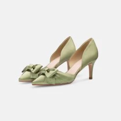 Perfect Bridal Margo Shoes – Olive Satin -Bridal Supply Store Margo OIlive Pair 1 scaled 1