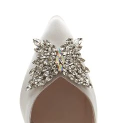 Rainbow Club Nelly – Ivory Satin Court Shoe -Bridal Supply Store Nelly Ivory Satin Toe scaled 1