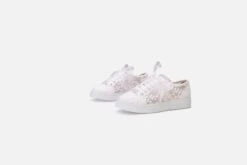 Perfect Bridal Kids Oakley Sneakers – White Lace -Bridal Supply Store Oakley Ivory Pair scaled 1