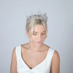 Perfect Bridal Crystal Filigree Tiara – PBT5015 6 Perfect Bridal Crystal Filigree Tiara – PBT5015 -Bridal Supply Store PBT5015 292A1094 scaled 1