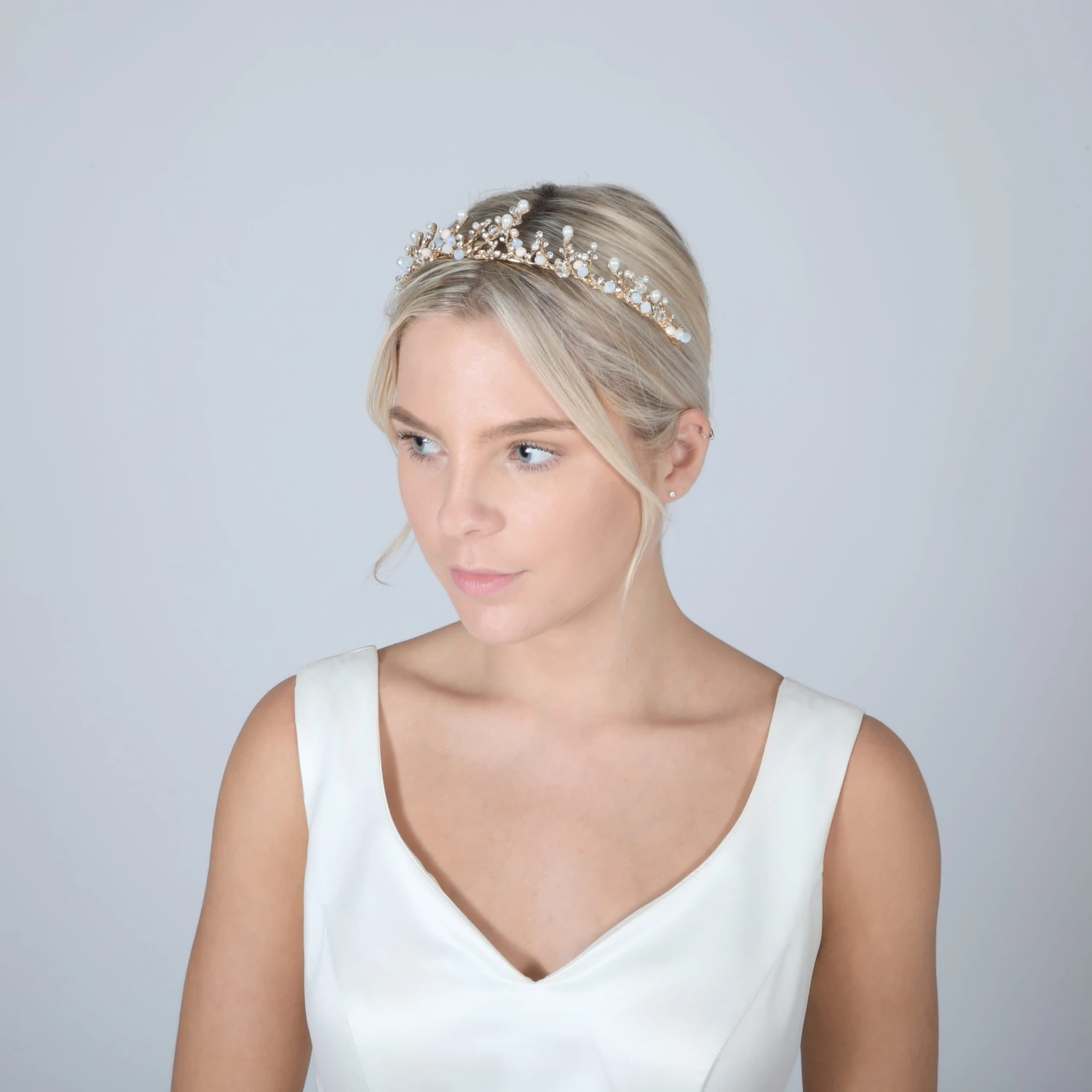 Perfect Bridal Low Crown – PBT5025 – Gold Tone 3 Perfect Bridal Low Crown – PBT5025 – Gold Tone