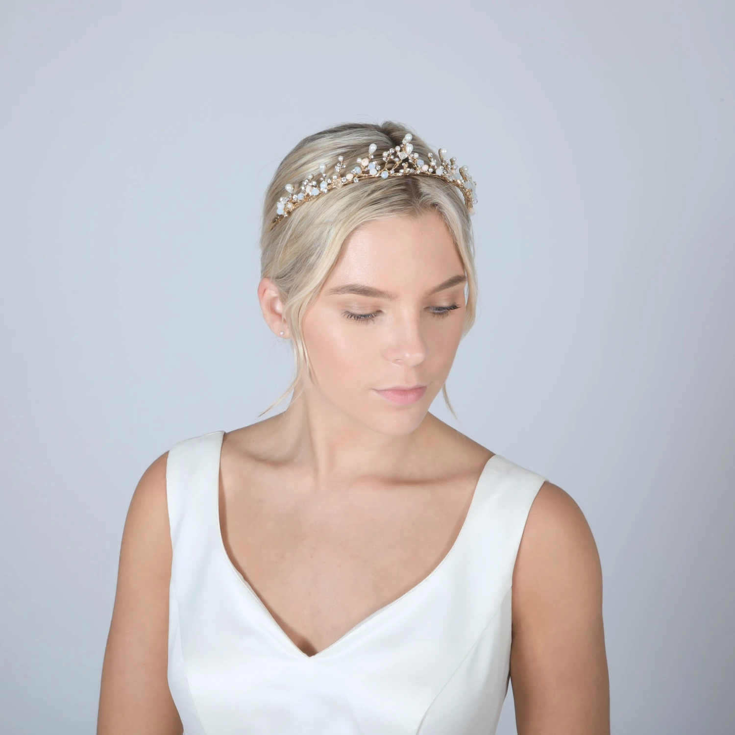 Perfect Bridal Low Crown – PBT5025 – Gold Tone 4 Perfect Bridal Low Crown – PBT5025 – Gold Tone - Image 2