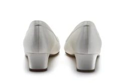 Rainbow Club Gisele Shoes Ivory Satin – Wide -Bridal Supply Store Rainbow Club Gisele Ivory Satin Back scaled 1
