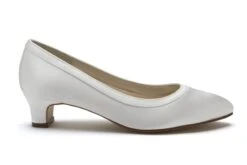 Rainbow Club Gisele Shoes Ivory Satin – Wide -Bridal Supply Store Rainbow Club Gisele Ivory Satin Right scaled 1