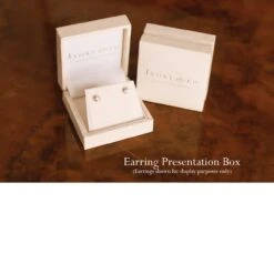Ivory And Co Balthazar Cufflinks -Bridal Supply Store Small Earring box 15 4 1