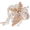 Ivory & Co Tallulah Rose Gold Crystal Floral Hair Clip 2 Ivory & Co Tallulah Rose Gold Crystal Floral Hair Clip -Bridal Supply Store Tallula