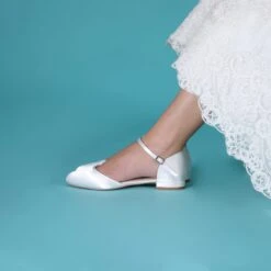 Perfect Bridal Verity Shoes – Ivory Satin -Bridal Supply Store Verity Satin 292A0924 scaled 1