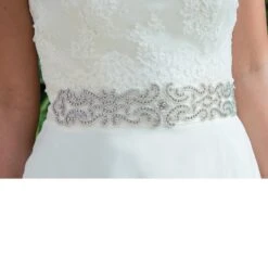 Ivory And Co Virginia Rhodium Sash -Bridal Supply Store Virginia rhodium sash Model 2 6 1