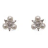 Ivory And Co Waterlily Cubic Zirconia And Pearl Earrings -Bridal Supply Store WaterlilyPEpair
