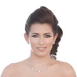 Ivory And Co Waterlily Cubic Zirconia And Pearl Earrings -Bridal Supply Store Waterlily necklace and waterlily earrings