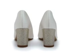Rainbow Club Bambi – Ivory Satin & Shimmer Heel Court Shoe -Bridal Supply Store bambi 2 1