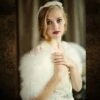 Bridal Marabou Shrug * -Bridal Supply Store bridal marabou ivory vintage shrug 1