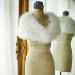 Bridal Marabou Shrug * -Bridal Supply Store bridal marabou ivory vintage shrug3 4 1