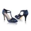 Perfect Bridal Perla Shoes – Navy Satin -Bridal Supply Store perla navy pair web 1