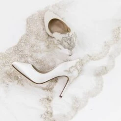 Rainbow Club Willow – Ivory Satin Embellished Heel Court Shoes -Bridal Supply Store rainbow club willow ivory satin embellished heel court shoes lifestyle 6 1400x1400 1