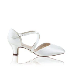 Perfect Bridal Renate Shoes – Ivory Satin – Wide Fit -Bridal Supply Store renate satin single web 1 2